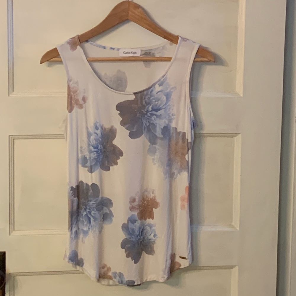 Calvin Klein floral tank top SZ Medium